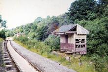 Consall (CVL @ 14m 20ch). Remains of station. 29 July 1981