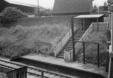 Newcastle Liverpool Road Halt (HCM2 @ approx 1¾mp). 16 July 1960.