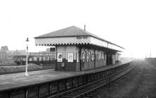 Wyre Dock [Fleetwood] station (WPS @ 20m 05ch) from the NW. 06 January 1966