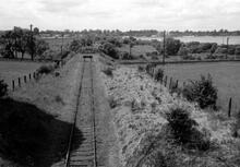 Southwest of Roade (LNWR) station (SJT3 @ approx 9½mp), where the SMJR  line crossed over the LNW main line. 08 June 1961