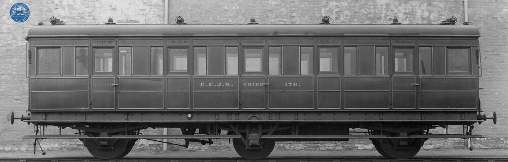 East Coast Joint Stock Third Class Carriage No. 176.