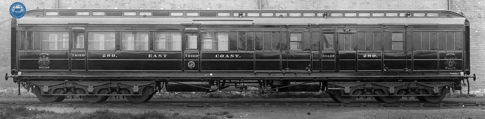 East Coast Joint Stock Third Class Brake Van No. 280