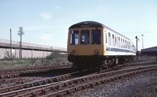 14.03 from Cleethorpes approaching New Holland Town (NHP @ 106m 70ch). 18 April 1981 (Ref: 221424)