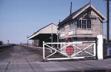 New Holland Town station (NHP @ 106m 70ch). 18 April 1981 (Ref: 221425)