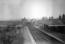 Killamarsh Central station (BEI @ 49m 44ch), looking north. 3 April 1961