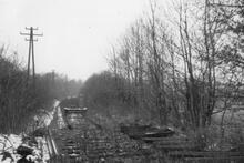 Buckley Branch (WM&CQR). Looking north from near the Castle Firebrick works. 12 February 1966