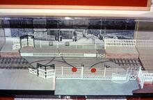 Model with a movable platform at Halesworth on the East Suffolk Line (ESK @ 100m 53ch)