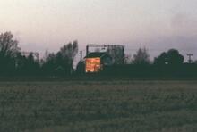 Kirby Cross signal box at sunset (TWN @ 67m 52ch). 24 October 1987 (Ref: 221533)