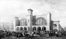 King's Cross Station Frontage 1852. (ECM1 0m 0ch) (Ref: 030216)