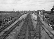 Site of Little Bytham station (ECM1 @ 92m 16ch), looking north. 13 April 1963