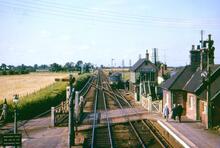 Firsby station (ELR @ 122m 38ch). Looking south. 1963