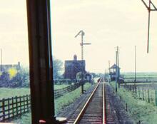 Approaching Grimoldby Station (MAB @ 146m 34ch). April 1960