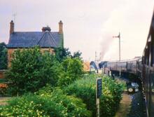Kings Cross - Grimsby train leaving Boston (GRS3 @107m 24ch). 31 July 1962