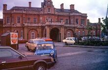 Nottingham London Road (Low Level) station (off NHL @ 127m 76ch). Exterior. 12 May 1989