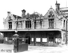 Stamford East Station. External facade of terminal building. (EST @ 3m 73ch) (Ref: 030418)