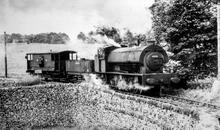 68012 J94 Saddle Tank Tank rounding Gotham Curve with a water tank based on a Webb LNWR tender, August 9th 1966.(CHP1 @ 13m 47ch)