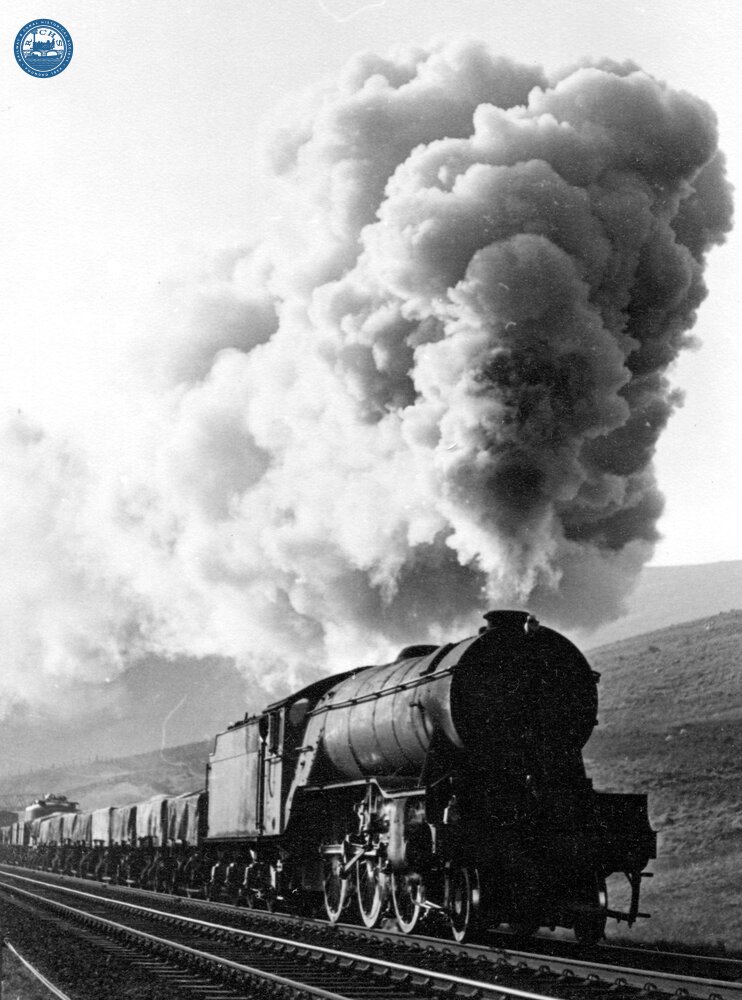 V2 Class 2-6-2 No.60970 near Riccarton Junction , 5 November 1965