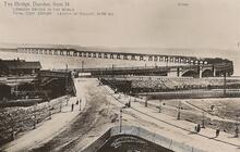 Tay Bridge (New. ECN2 @ 56m 37ch - 58m 55ch). Panorama of bridge from north