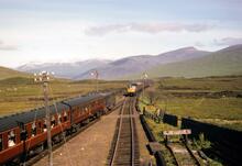 Corrour Station (WHL @ 71m 54ch), looking north to Rannoch Summit. 04 July 1964