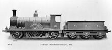 474 Class 2-2-2 No. 475 "Berwick" - painting (Ref: 010891)