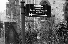 Appleby. Sign on the main road (probably Battlebrow). 05 January 1971