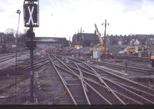 York (ECM4 @ 188m 40ch). Track relaying south of station. (Ref 017233E)