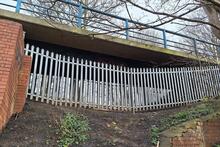 Foss Islands Branch. York. Side-span of the Bridge over the Foss Navigation and Huntington Road. Southwest Face. 04 March 2024