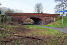Foss Islands Branch. York. Bridge under Wigginton Road. East Face. 04 March 2024