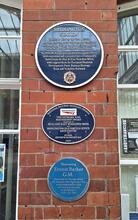 Bridlington (HBS @ 30m 72ch). Blue Plaques in Booking Hall. Friday 21 July 2023