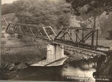 Glaisdale. Bridge No 82 (MBW2 @ 27m 08ch).  During erection of the two-span replacement bridge. 27 July 1932
