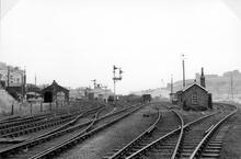 Whitby (MBW3 @ 30m 61ch).  Looking North to Whitby Town Station. 10 August 1970 