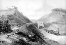 Cowran Cut - Photo of painting by J W Carmichael (NEC2 @ 51m 47ch) (Ref: 031178)