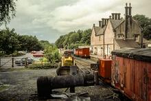 Alston station (ALN2 @ 13m 12ch), from beyond the buffers looking South