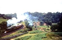 Southern Railway S15 4-6-0 No 841 at Darnholm (west of Goathland) on 2ˑ50 Train. 19 July 1979