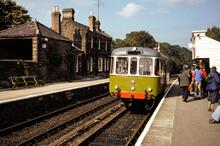 Goathland (RLG @ 21m 09ch). Railbus W79978. 22 September 1979