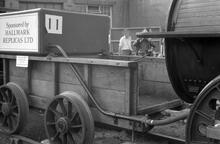 012152  Stockton & Darlington Railway “Locomotion” replica locomotive. Detail of tender. Shildon Rail 150, 26 August 1975