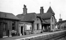 Carcroft & Adwick-le-Street station (DOL1 @ 159m 78ch). Main building on Up Platform. 1951. Photograph: C T Goode