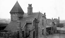 Carcroft & Adwick-le-Street station (DOL1 @ 159m 78ch). Façade on Up side. 1951. Photograph: C T Goode