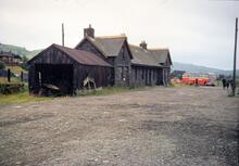 Corris Railway. Machynlleth Station (COR1 @ 0m 00ch), looking West. 19 July 1969