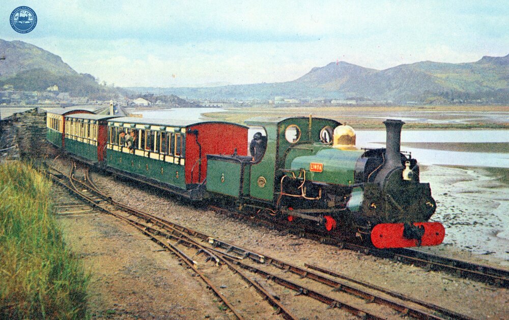 Ffestiniog Railway 2-4-0ST No. 590 "Linda" crossing The Cob