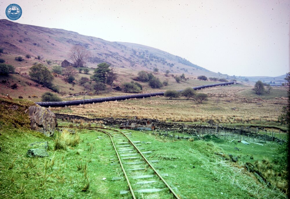 Llyn Cowlyd Tramway. Looking back near reservoir, showing Moel Eilio. 24 May 1968