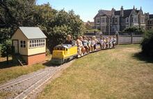 Beach Lawns Miniature Railway, Weston-super-Mare. Putters Junction. Loco “Hiawatha”. 11 August 1989