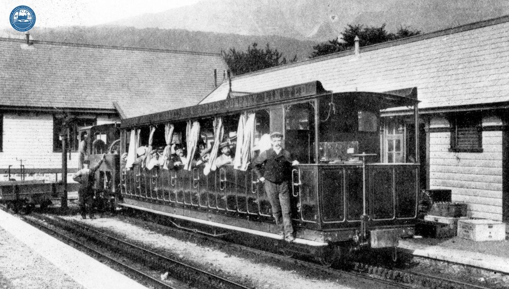 Train in Llanberis Station (0m 00ch). 1908