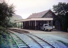 Abergynolwyn, The 1969 station, looking south. 16 September 1969