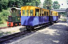 ‘Sholto’ running round train at Henllan station. 25 July 1987