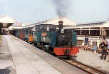 Vale of Rheidol Loco No 7 at Aberystwyth Station (VOR 0m 10ch). c.October 1968