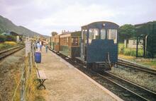 Welsh Highland (Heritage) Railway. Porthmadog station. 28 July 1989
