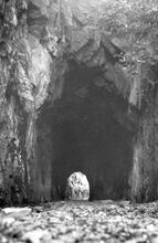 Aberglaslyn Tunnel. One of three tunnels at Aberglaslyn on the North Wales Narrow Gauge Railway [Welsh Highland] south of Beddgelert