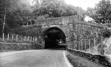 Bridge over Portmadoc Beddgelert road om NWNGR never finished  (Ref 061935E)