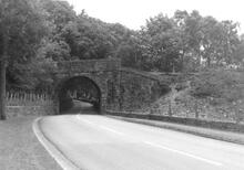 Bridge over A487 (now A498) road south of Beddgelert (at approx 48mp), 24 June 1963